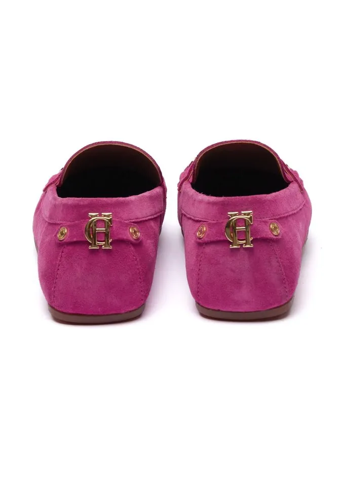Women Loafers Holland Cooper The Driving Loafer Fuchsia Women Loafers Holland Cooper The Driving Loafer Fuchsia