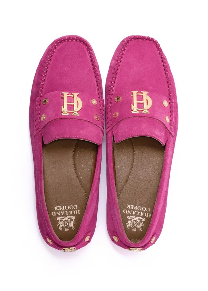 Women Loafers Holland Cooper The Driving Loafer Fuchsia Women Loafers Holland Cooper The Driving Loafer Fuchsia
