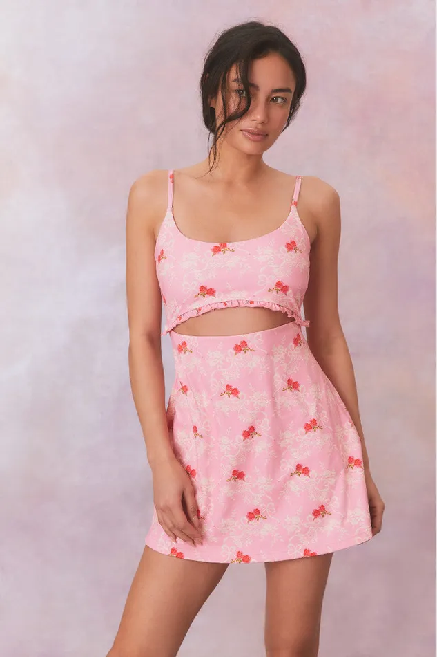 Women LoveShackFancy Active Astoria Printed Active Dress Rosy Romance