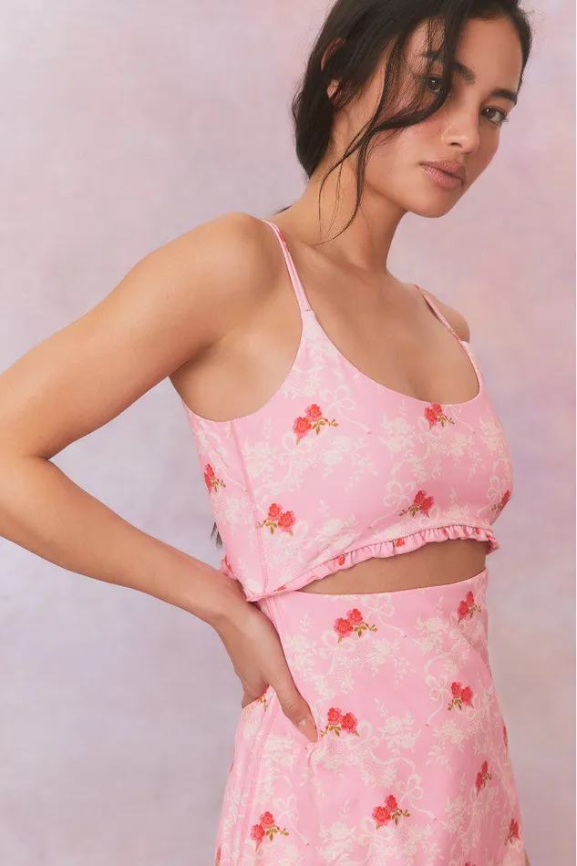 Women LoveShackFancy Active Astoria Printed Active Dress Rosy Romance