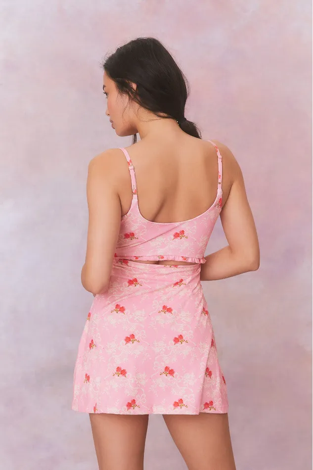 Women LoveShackFancy Active Astoria Printed Active Dress Rosy Romance
