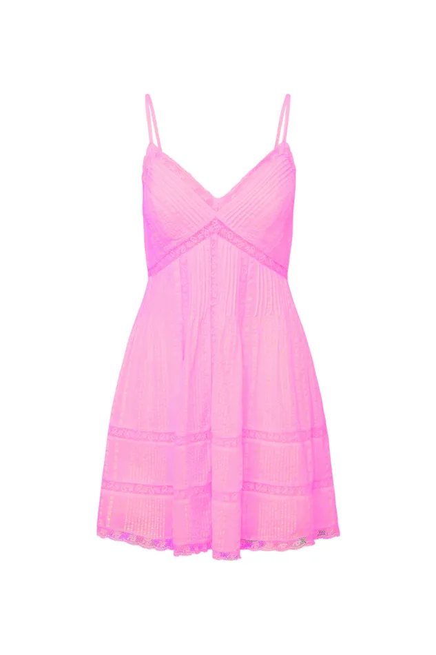 Women LoveShackFancy Dresses Docila Cotton Mini Dress Pink