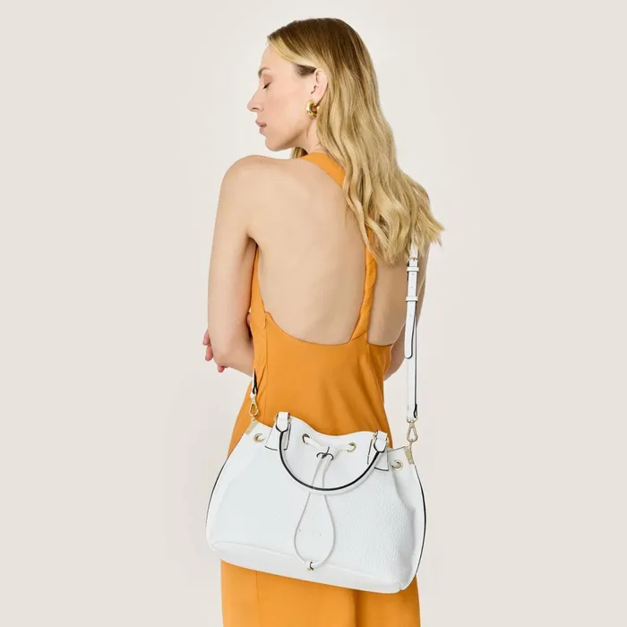 Women Lucia Drawstring Handbag White Fiorelli Grab Bags