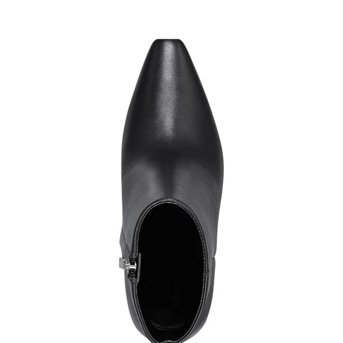 Women Marc Fisher Booties Yanara Heeled Bootie Black Leather
