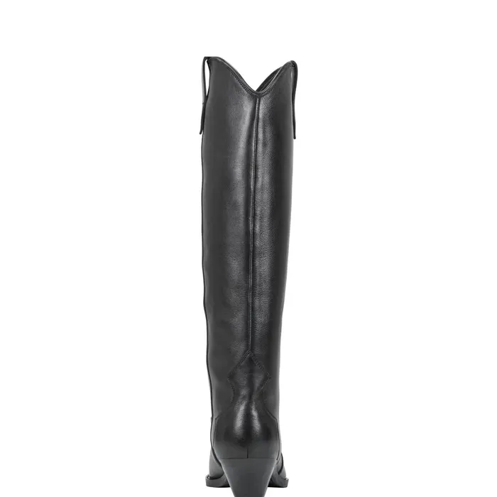 Women Marc Fisher Boots and Booties Ander Western Boot Black Leather