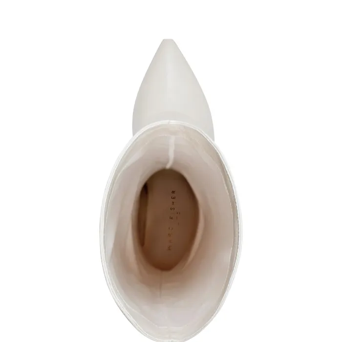 Women Marc Fisher Boots and Booties Nairine Foldover Dress Boot White Leather