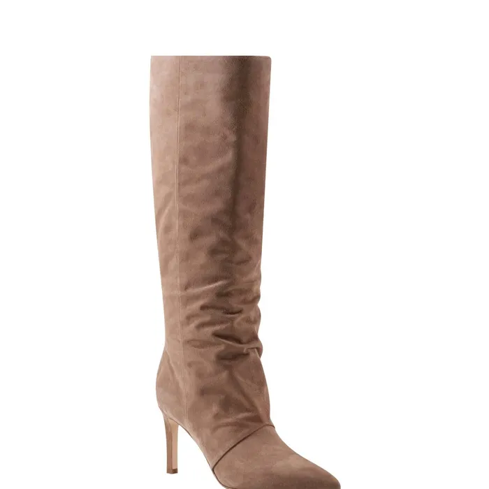 Women Marc Fisher Boots and Booties Narysa Dress Boot Natural Suede