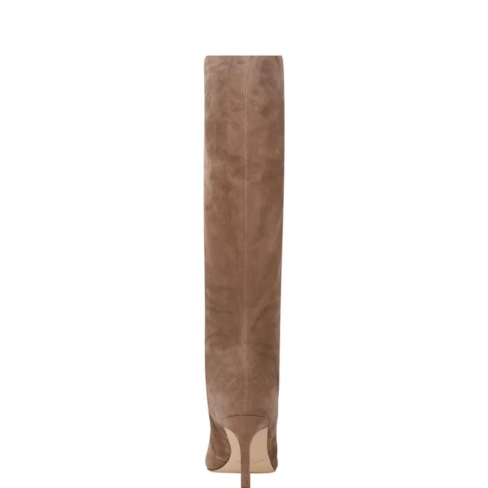 Women Marc Fisher Boots and Booties Narysa Dress Boot Natural Suede