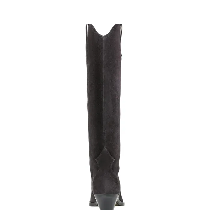 Women Marc Fisher Boots Ander Western Boot Dark Blue Suede