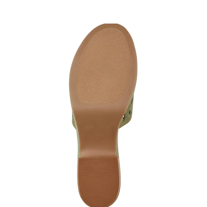 Women Marc Fisher Mules and Slides Foreva Platform Slide Sandal Green
