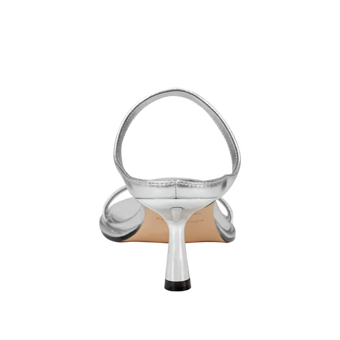 Women Marc Fisher Sandals Alonde Heeled Slide Sandal Silver