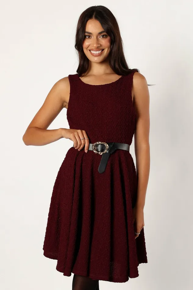 Women Margaret Mini Dress Burgundy Event Dresses Petal and Pup