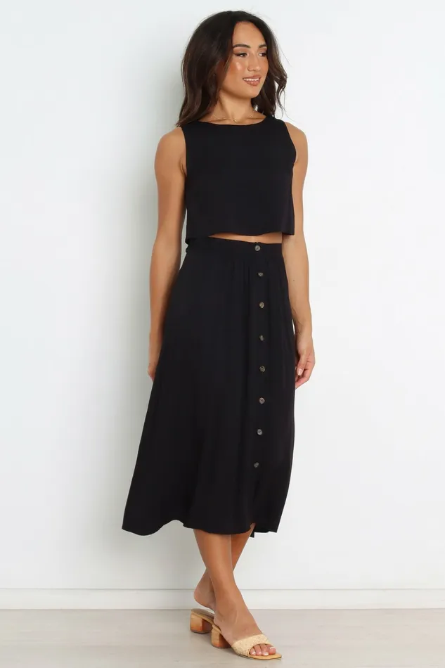 Women Matching Sets Petal and Pup Ava Skirt Black