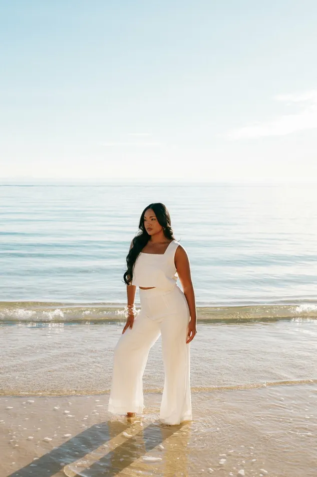 Women Matching Sets Petal and Pup Devlin Pant Cloud White