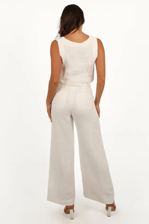 Women Matching Sets Petal and Pup Devlin Pant Cloud White