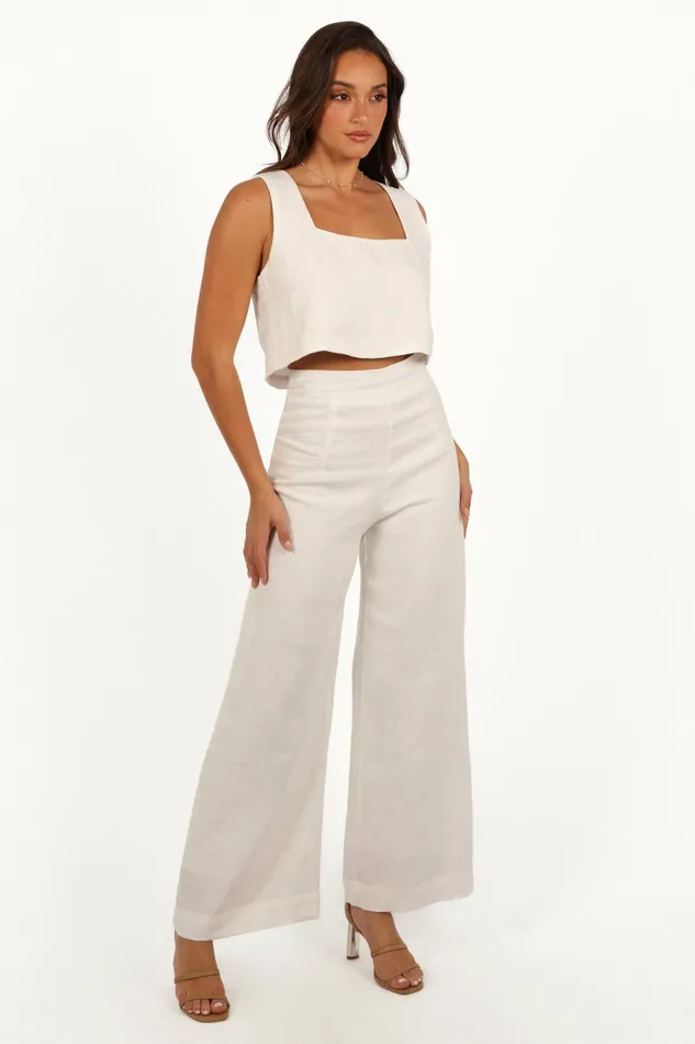 Women Matching Sets Petal and Pup Devlin Pant Cloud White