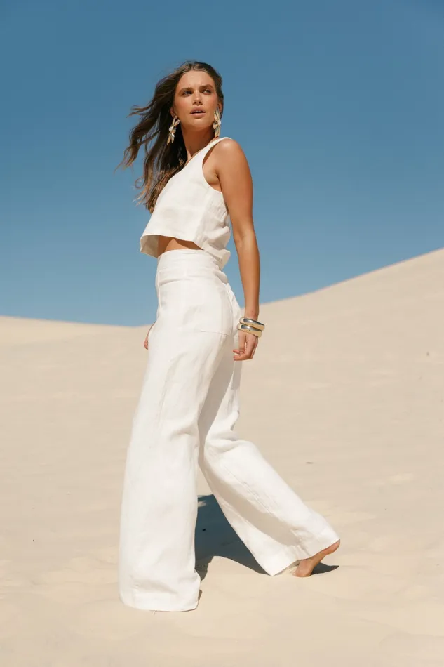 Women Matching Sets Petal and Pup Devlin Pant Cloud White