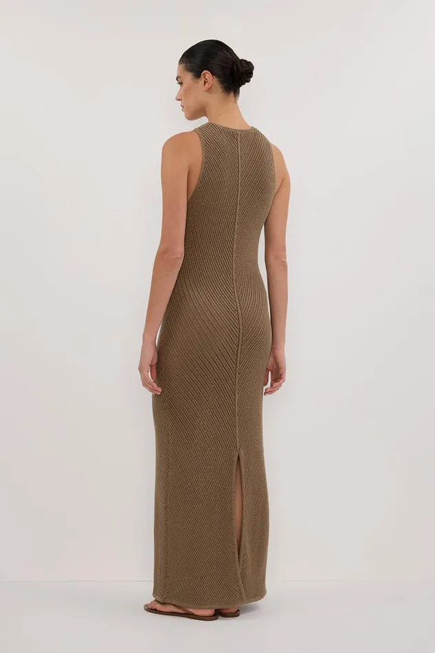 Women Maxi Dresses DISSH BLOOM OLIVE CROCHET MAXI DRESS