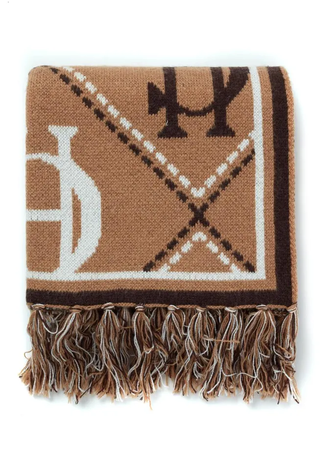 WomenMen Scarves Holland Cooper Monogram Scarf Camel