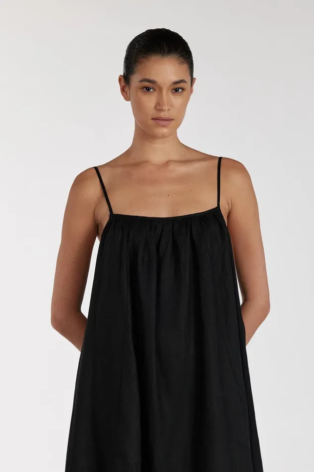Women Midi Dresses DISSH KATELYN BLACKCREAM MIDI DRESS