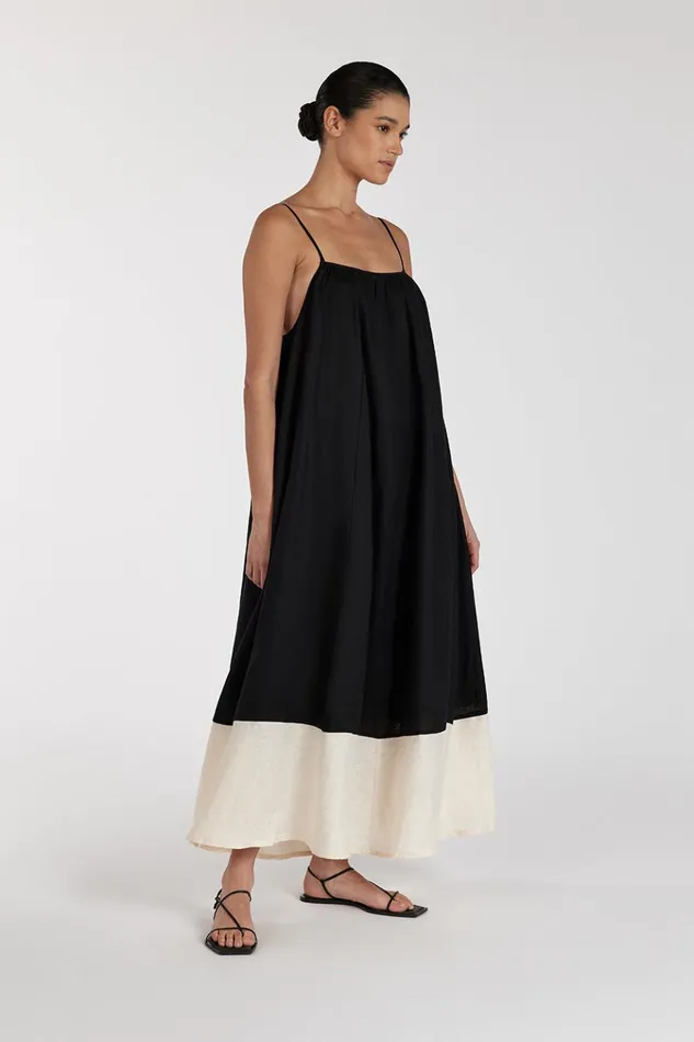 Women Midi Dresses DISSH KATELYN BLACKCREAM MIDI DRESS