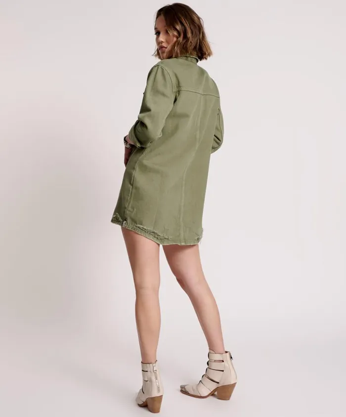 Women MILITARY KHAKI TRUCKER SHIRT DRESS One Teaspoon Denim Dresses Women MILITARY KHAKI TRUCKER SHIRT DRESS One Teaspoon Denim Dresses
