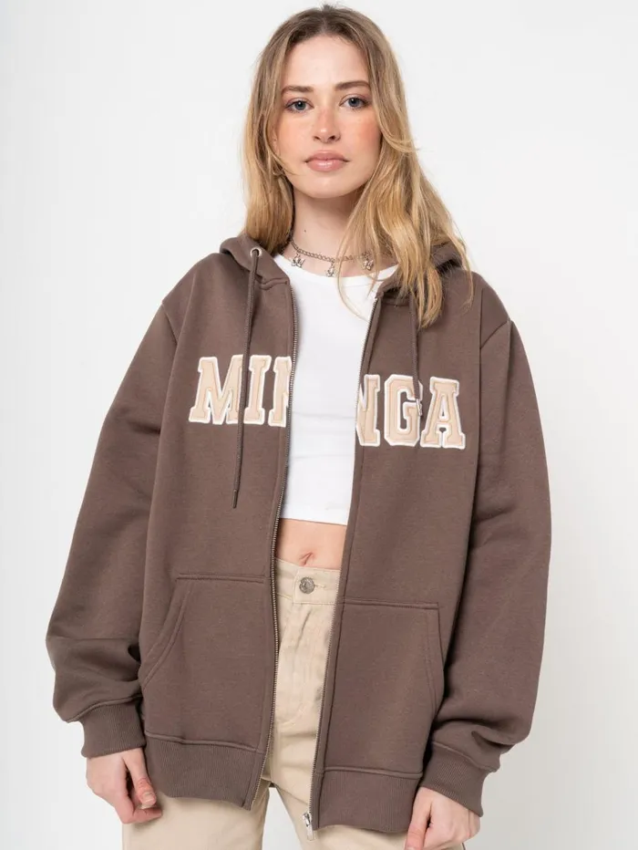 Women Minga London Jackets and Cardigans Minga Logo Zip Up Hoodie