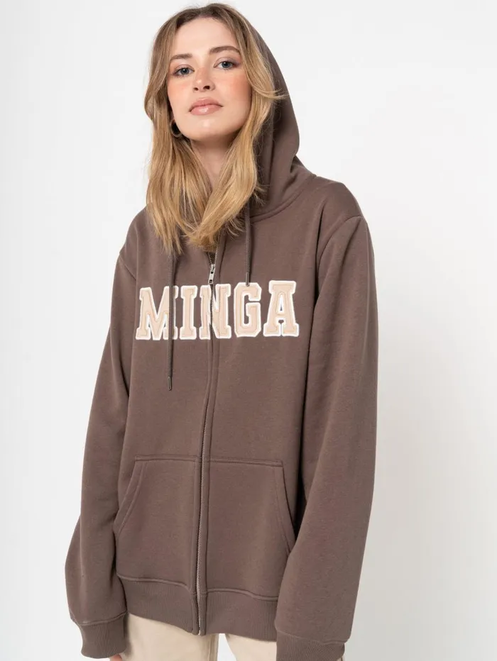 Women Minga London Jackets and Cardigans Minga Logo Zip Up Hoodie