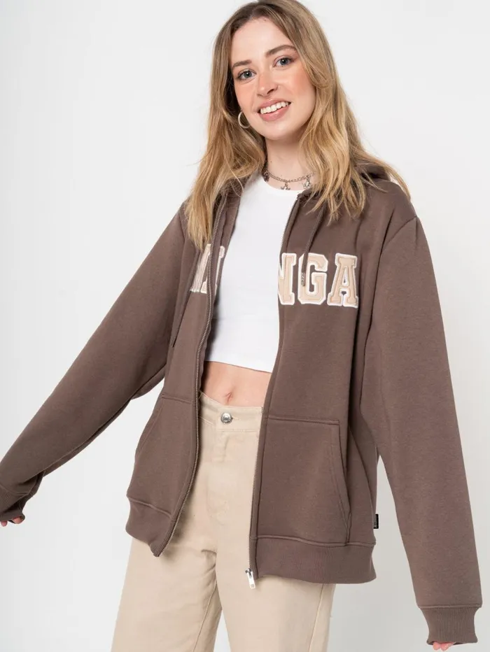 Women Minga London Jackets and Cardigans Minga Logo Zip Up Hoodie