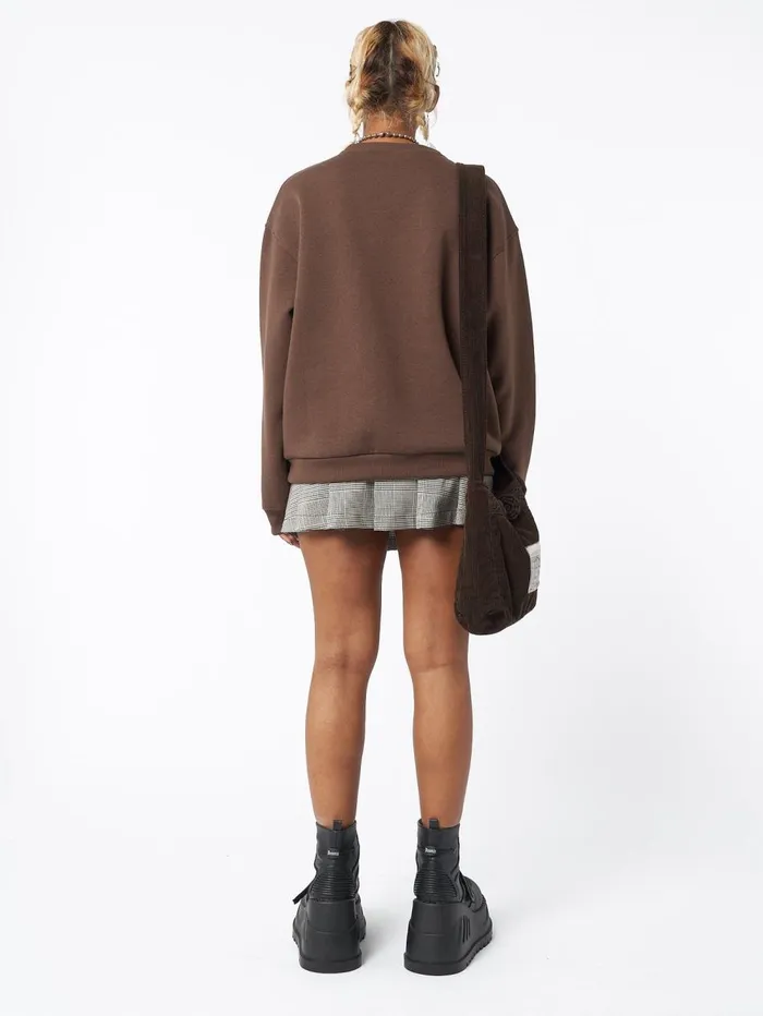 Women Minga London Sweaters and Hoodies Spread Your Wings Brown Sweatshirt