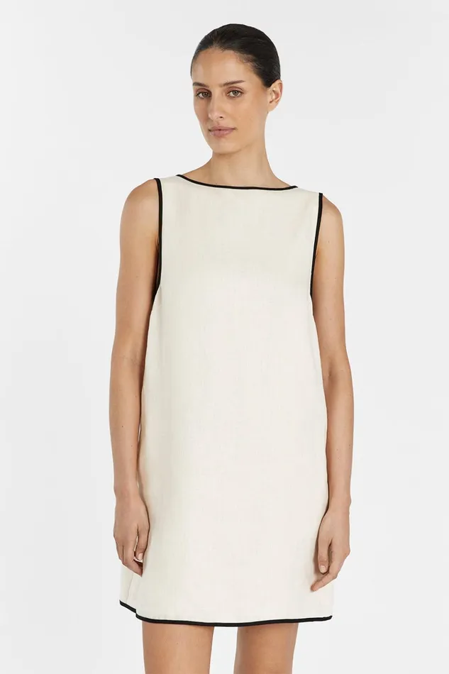 Women Mini Dresses DISSH VON CREAM LINEN MINI DRESS