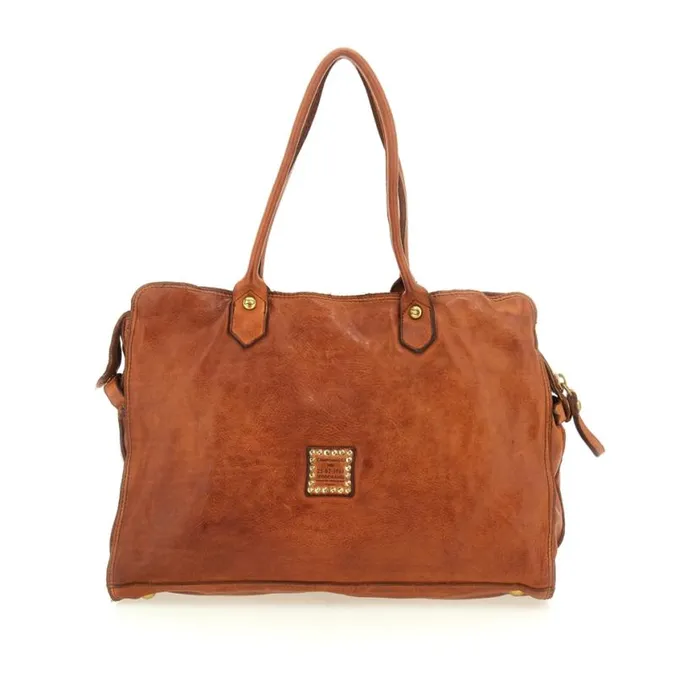 Women Minimal Cognac Campomaggi ShoppersTote Bags Women Minimal Cognac Campomaggi ShoppersTote Bags
