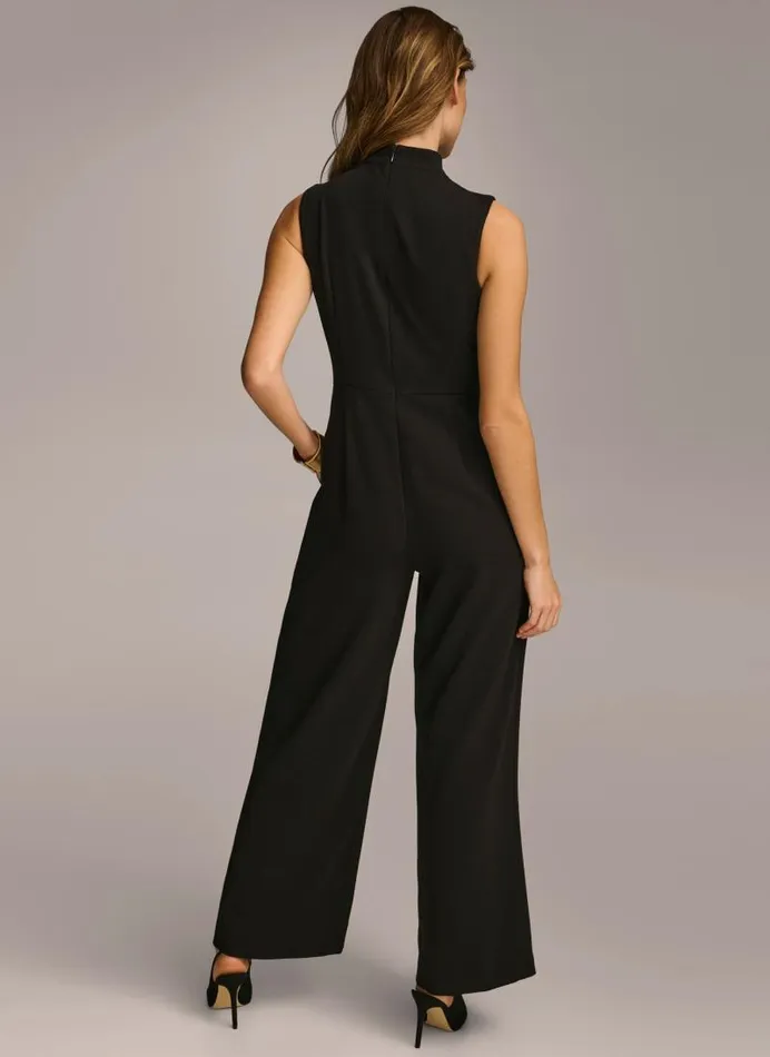 Women MOCK NECK JUMPSUIT WITH POCKETS Black Donna Karan New York Dresses And Jumpsuits Women MOCK NECK JUMPSUIT WITH POCKETS Black Donna Karan New York Dresses And Jumpsuits