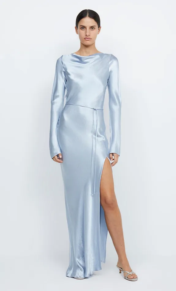 Women MOON DANCE LONG SLEEVE MAXI DRESS 8211 DUSTY BLUE Bec Bridge Prom Dresses