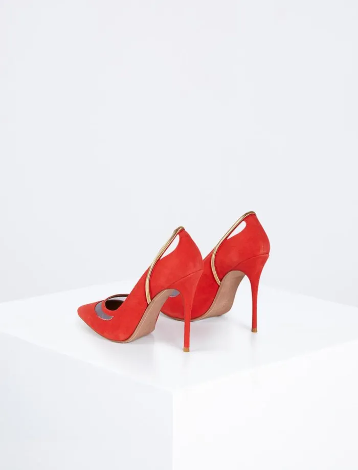 Women Norla Pump Heel Vermelho Suede BCBG Shoes Women Norla Pump Heel Vermelho Suede BCBG Shoes