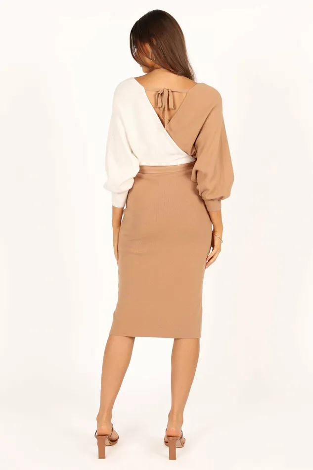 Women Petal and Pup Nate Dress BeigeWhite Fall Dresses