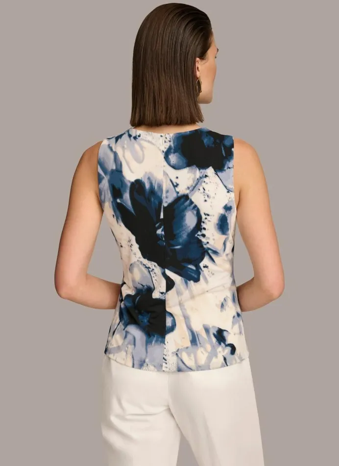 Women PRINTED WRAP TOP Tidecream Donna Karan New York Sweaters And Tops Women PRINTED WRAP TOP Tidecream Donna Karan New York Sweaters And Tops