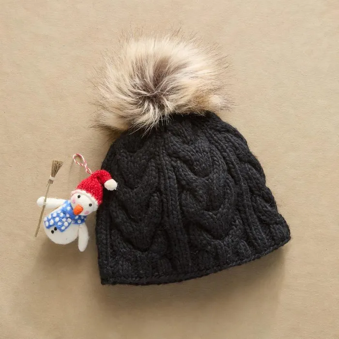 Women Quebec Knit Hat Gift Set Black Sundance Catalog Hats