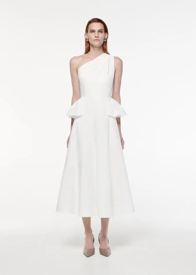 Women Roland Mouret Clothing Asymmetric Hip Detail Dress