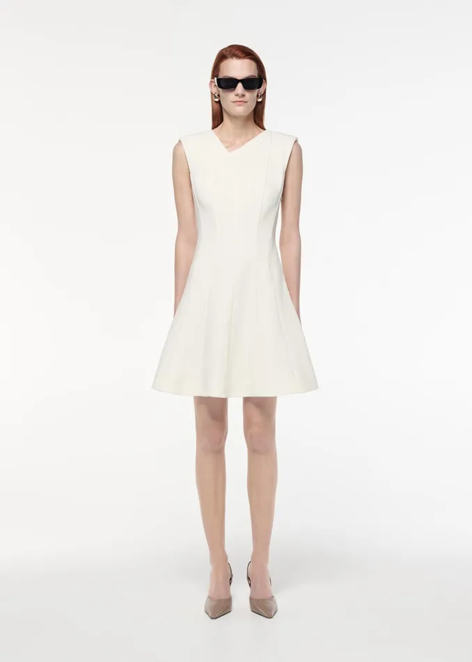 Women Roland Mouret Clothing Stretch Wool Silk Mini Dress