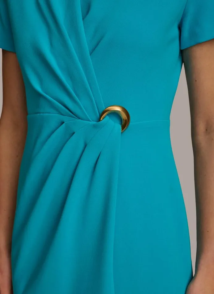 Women RUCHED DRESS WITH HARDWARE Tide Donna Karan New York Dresses And Jumpsuits Women RUCHED DRESS WITH HARDWARE Tide Donna Karan New York Dresses And Jumpsuits
