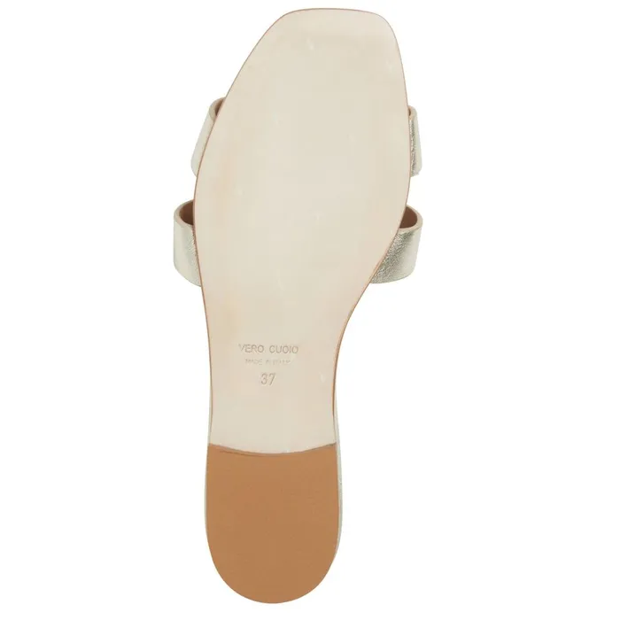 Women Sandals and Slides Bruno Magli FINA Single Band Sandal GOLD METALLIC