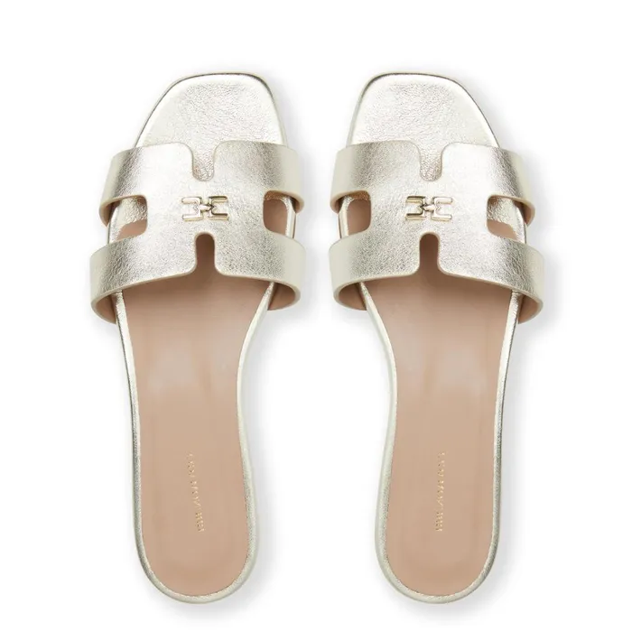 Women Sandals and Slides Bruno Magli FINA Single Band Sandal GOLD METALLIC