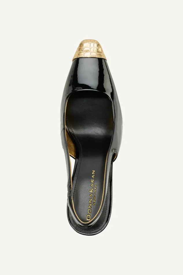 Women SAVITA SLINGBACK PUMP Black Donna Karan New York Heels And Wedges Women SAVITA SLINGBACK PUMP Black Donna Karan New York Heels And Wedges