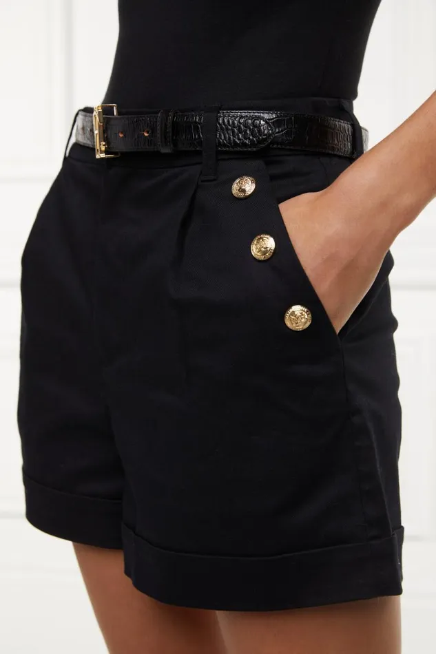 Women Shorts Holland Cooper Amoria Tailored Short Black Women Shorts Holland Cooper Amoria Tailored Short Black