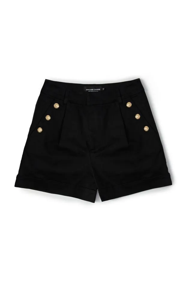 Women Shorts Holland Cooper Amoria Tailored Short Black Women Shorts Holland Cooper Amoria Tailored Short Black