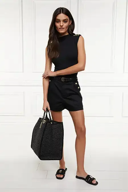 Women Shorts Holland Cooper Amoria Tailored Short Black Women Shorts Holland Cooper Amoria Tailored Short Black