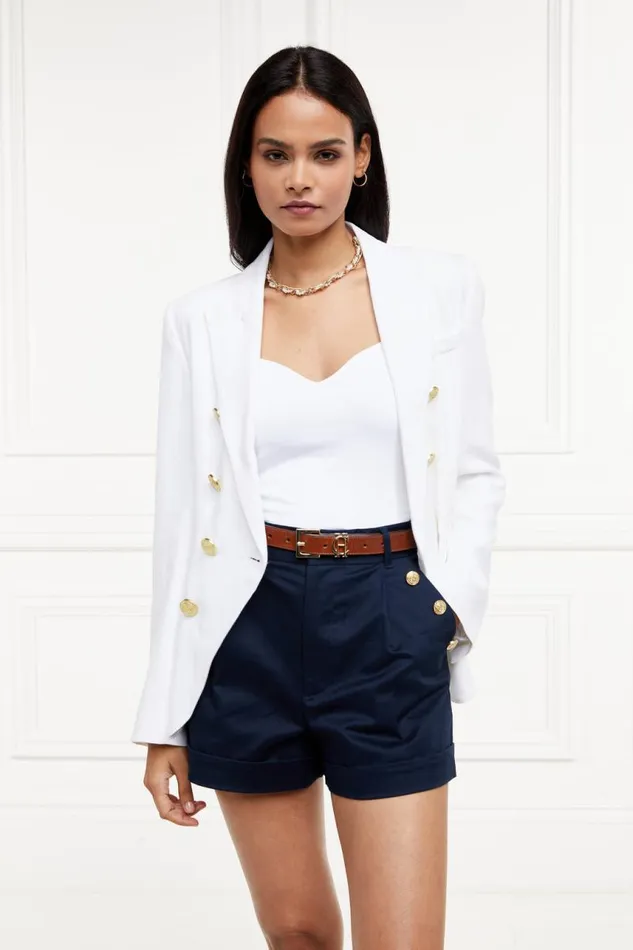 Women Shorts Holland Cooper Amoria Tailored Short Ink Navy Women Shorts Holland Cooper Amoria Tailored Short Ink Navy