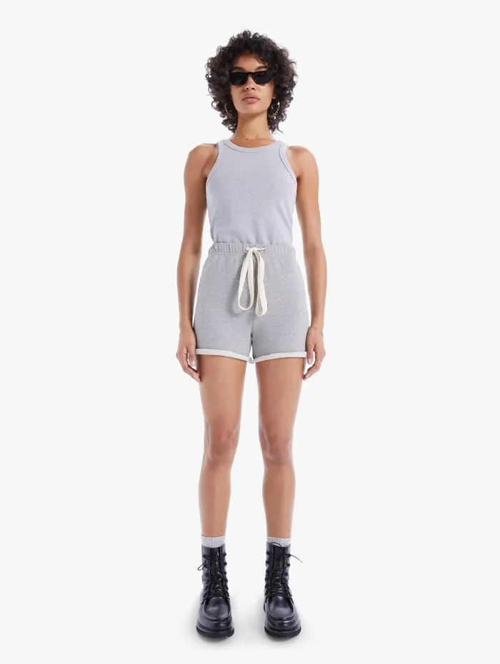 Women Shorts Mother Denim The Bender Short Fray Open Grey