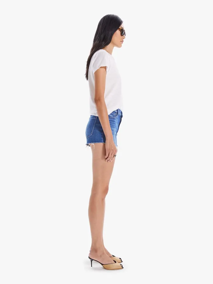 Women Shorts Mother Denim The Easy Does It Short Medium Blue